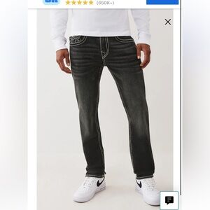 True Religion Dark Gray Straight Jeans